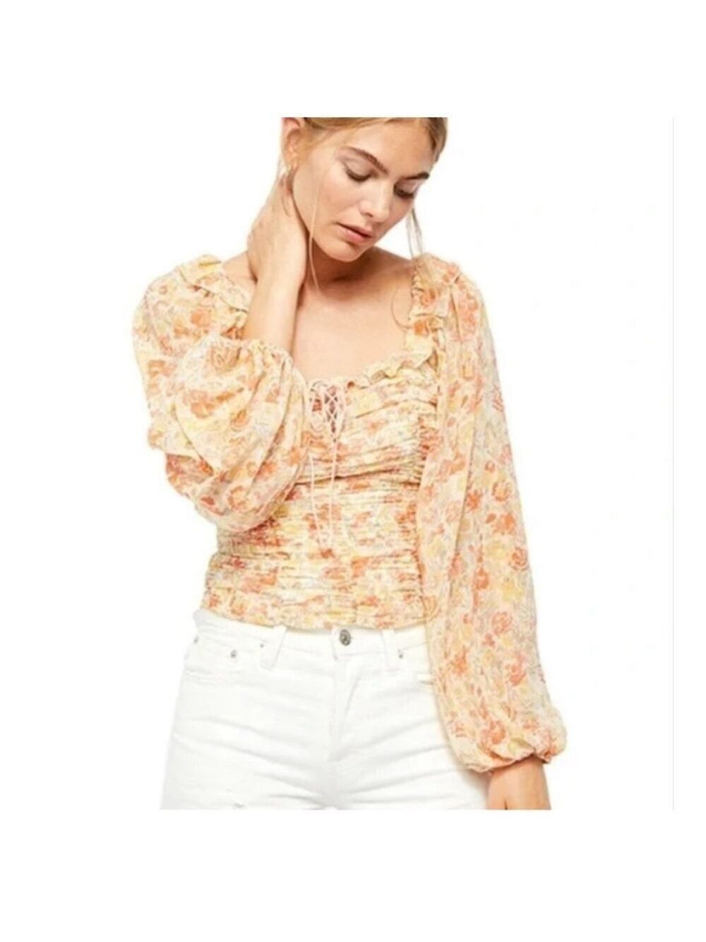 Free People Mable Floral Top – XS